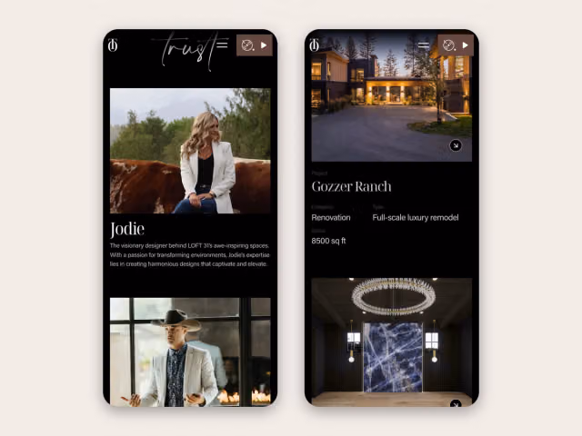 LOFT Thirty One website, mobile screen 9