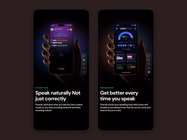 Fluently website, mobile screen 9
