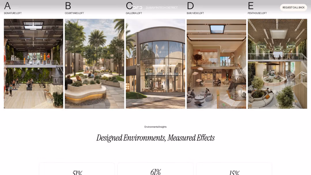 Dubai Fintech District website, desktop screen 3