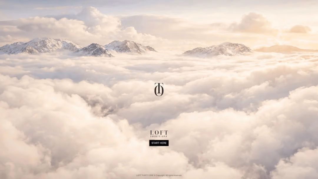 LOFT Thirty One website, desktop screen 1