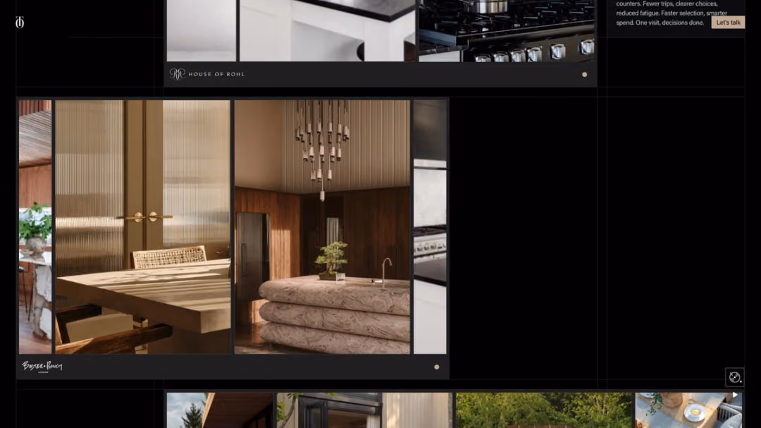 LOFT Thirty One website, desktop screen 7