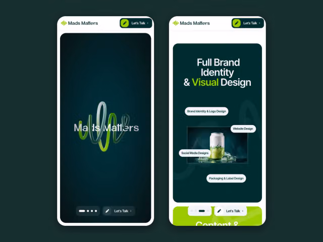 Mads Matters website, mobile screen 8