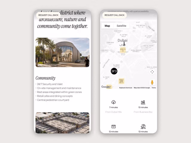 Dubai Fintech District website, mobile screen 8