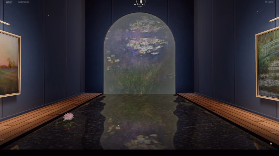 Monet 100 website, desktop screen 5