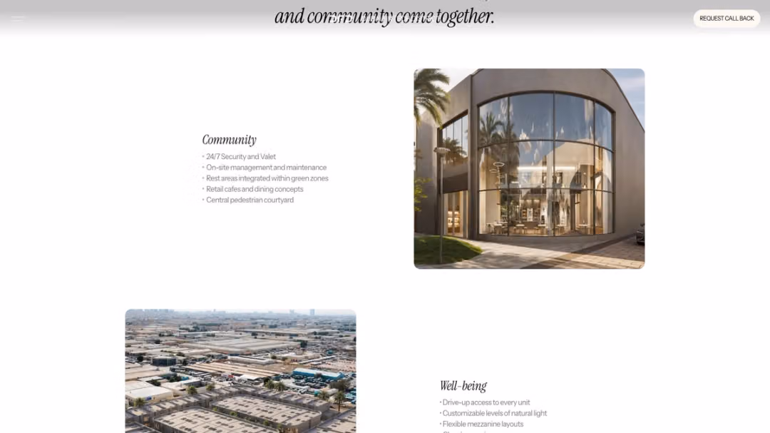 Dubai Fintech District website, desktop screen 4